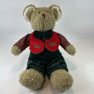 Vintage 1994 Christopher & Holly Christmas Bear Soft Plush Animal Toys R Us 20"